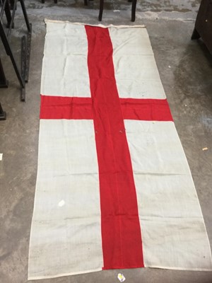 Lot 516 - Vintage Union Jack Flag, together with a St George's Cross flag (2)