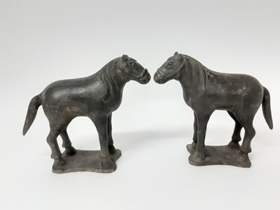 Lot 235 - Pair of Yuan type ceramic horses