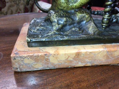Lot 858 - After Anton Louis Barye: bronze figure of a monkey studying