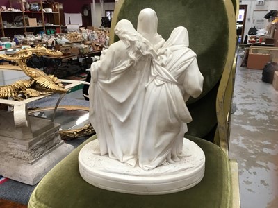 Lot 729 - Victorian Parian porcelain figure group