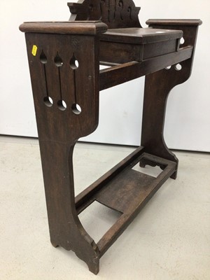 Lot 113 - Art Nouveau oak hall stand