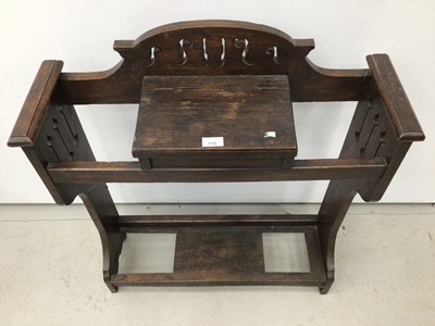 Lot 113 - Art Nouveau oak hall stand