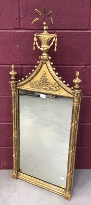 Lot 1473 - Regency style gilt wood and gesso pier mirror