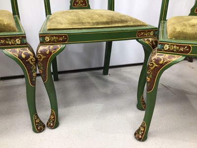 Lot 107 - Set of four painted dining chairs