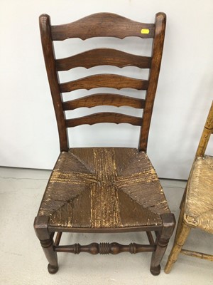 Lot 107 - Set of four painted dining chairs