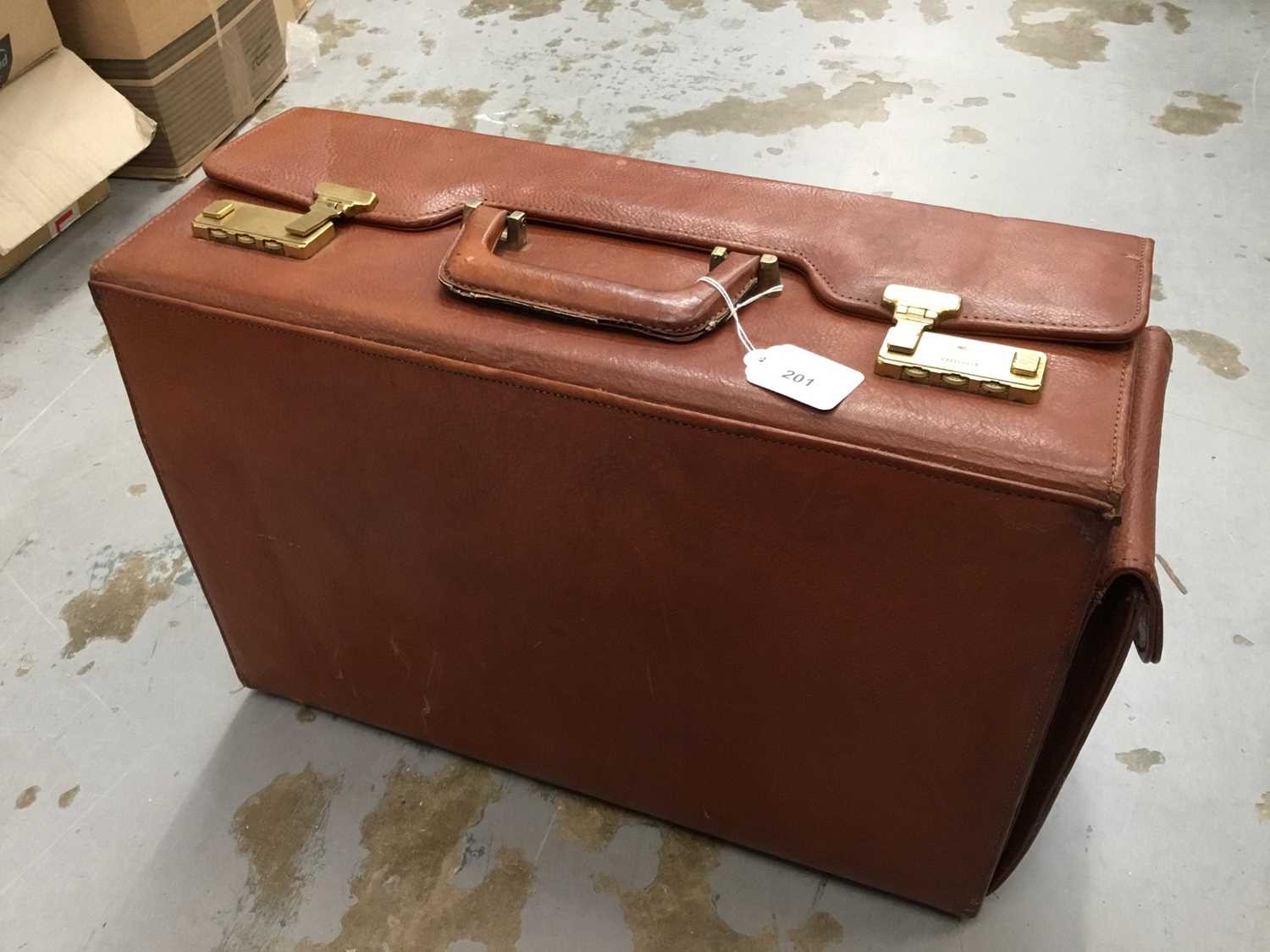 Vintage Hartmann Beige Leather decorated Luggage Suitcase - general for  sale - by owner - craigslist