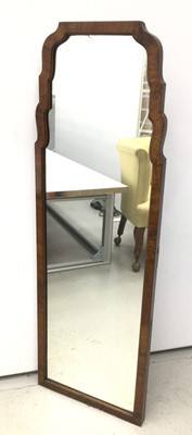 Lot 122 - Edwardian oval wall mirror and a walnut dressing mirror.