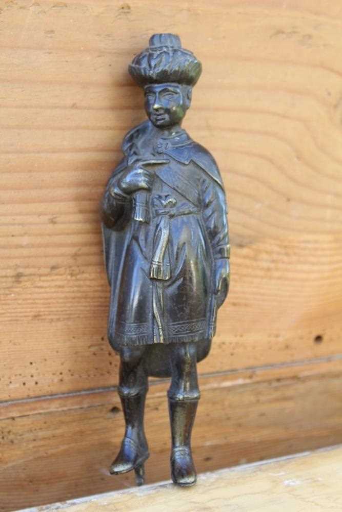 Lot 1766 - 18th century bronze figure of a Turk, lacking base, 18cm high