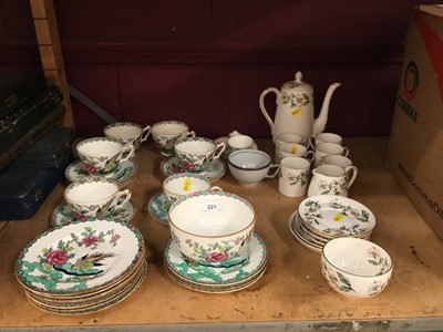 Lot 221 - Crown Staffordshire retailed by Goode teaware and Crown Staffordshire coffee set