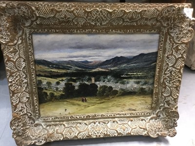 Lot 340 - After David Cox Snr, oil on board, Landscaoe Westmorland, 22 x 34cm, gilt frame