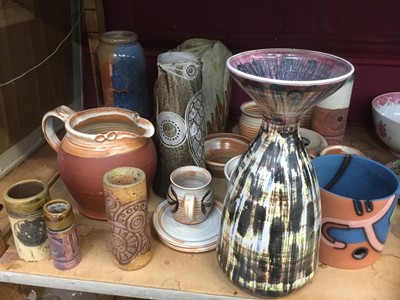 Lot 355 - Collection of studio pottery by Bernard Rooke and others