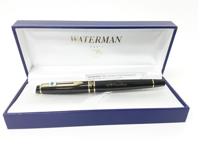 Lot 393 - Waterman fountain pen in original box, 1930's bakelite fountain pen with 14k gold nib, propelling pencil and two other pens