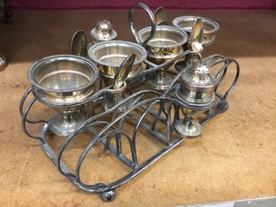 Lot 362 - 19th century old Sheffield plate egg cup stand