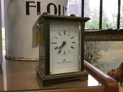 Lot 460 - Contemporary Brass Matthew Norman Carriage Clock