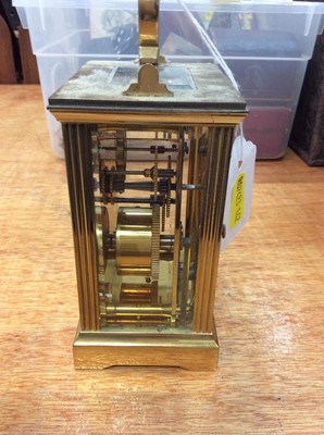 Lot 616 - J.W. Benson brass cased carriage clock