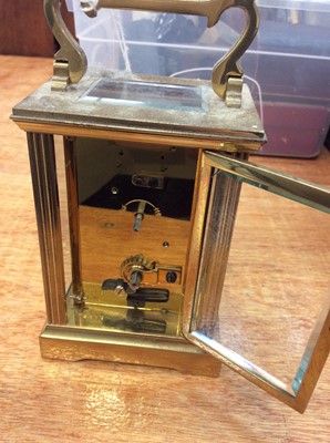 Lot 616 - J.W. Benson brass cased carriage clock