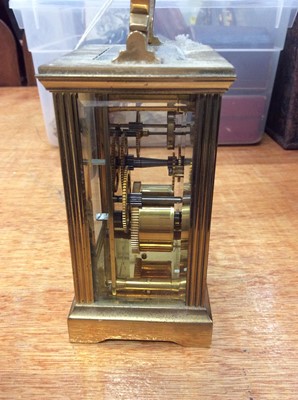 Lot 616 - J.W. Benson brass cased carriage clock