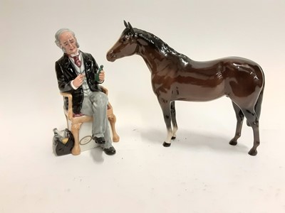 Lot 397 - Royal Doulton figure - The Doctor HN2858 and a Beswick horse (2)