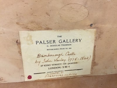 Lot 1287 - John Varley (1778-1842) watercolour, Bamborough Castle, signed, 16.5cm x 26.5cm