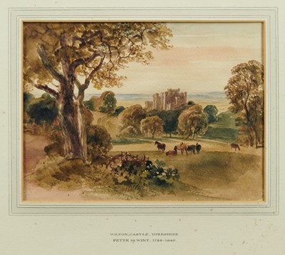 Lot 1286 - Peter de Wint (1784-1849) watercolour, 'Wilton castle, Yorkshire' 24cm x 32cm