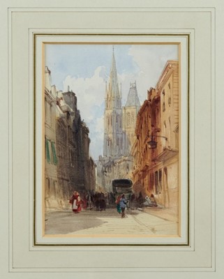 Lot 1290 - William Callow (1812-1908) watercolour, 'Street scene in St Denis, France' 17.5cm x 12.5cm