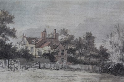 Lot 1283 - Paul Sandby (1725-1809) watercolour, 'At Millbank' 15cm x 22cm