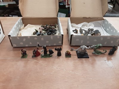 Lot 1657 - Large selection of toy soldiers both plastic and lead in various scales some painted