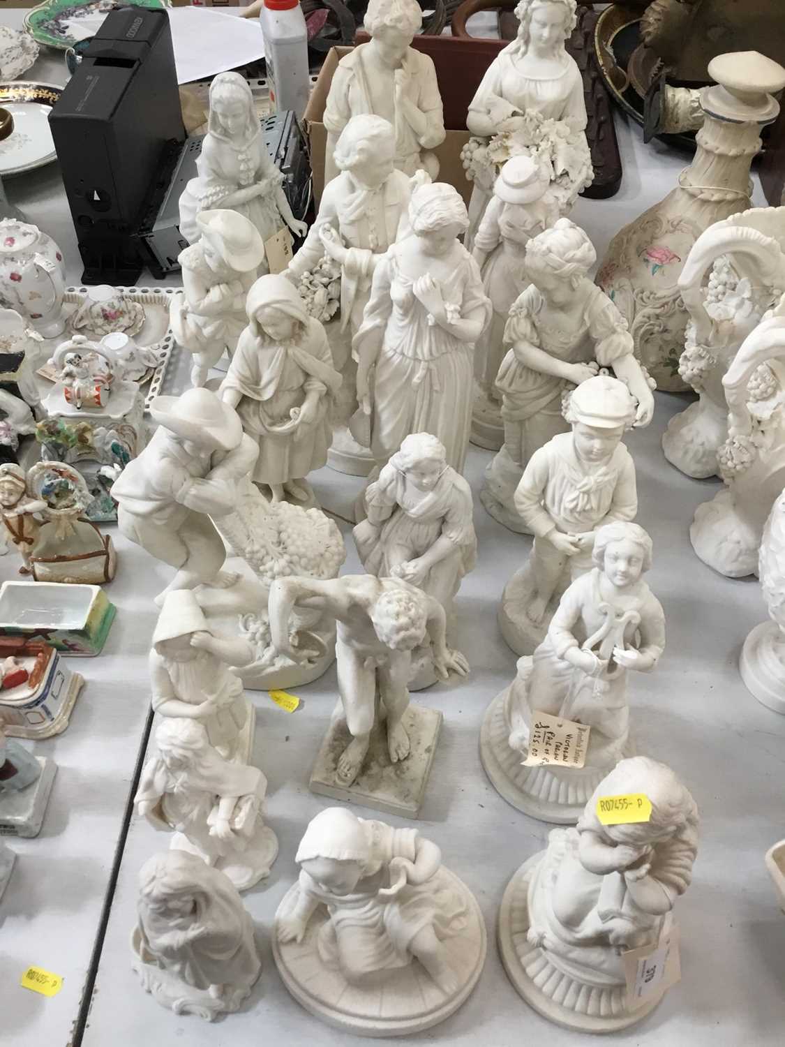 Lot 379 - Collection Victorian Parian porcelain