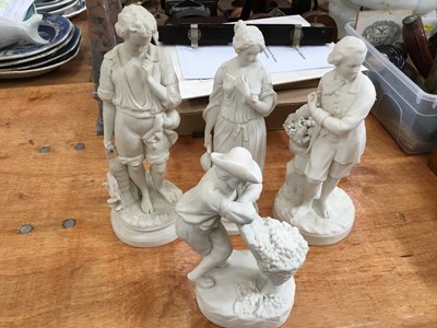 Lot 379 - Collection Victorian Parian porcelain figures (19)