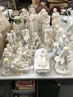 Lot 382 - Collection Victorian Parian porcelain figures including Minton (26)