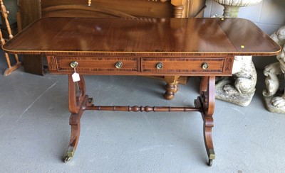 Lot 17 - Good quality George III style mahogany and coromandel sofa table by Redman & Hales of Hatfield Peveral
