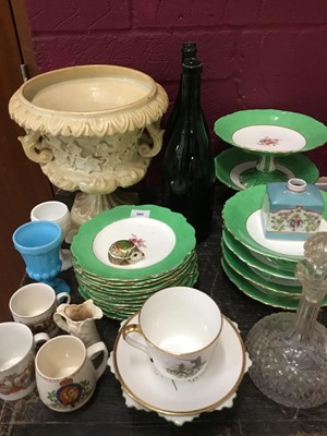 Lot 560 - Edwardian dessert service, Royal Crown Derby paperweight and assorted china and glass