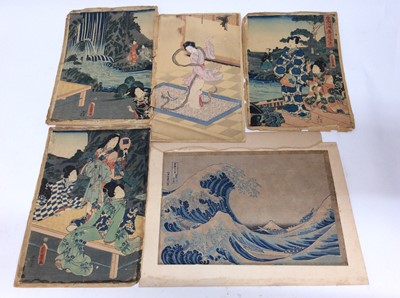 Lot 313 - Group of Japanese woodblocks