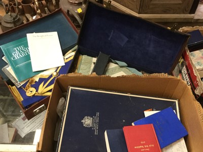 Lot 547 - Group of Masonic aprons, and related Masonic ephemera