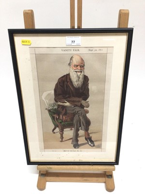 Lot 77 - Vanity Fair lithograph of Charles Darwin