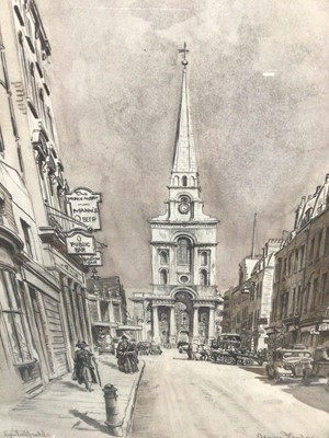 Lot 70 - Dennis Flanders (1915-94), watercolour, Spitalfields