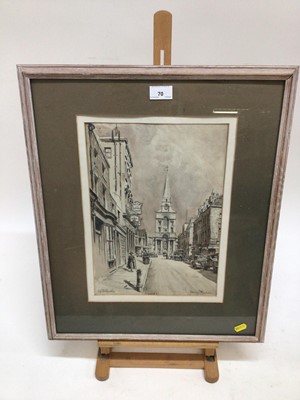 Lot 70 - Dennis Flanders (1915-94), watercolour, Spitalfields