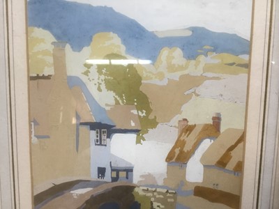 Lot 234 - Early 20th century English School gouache -  Village view