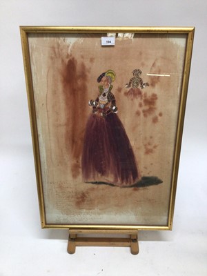 Lot 212 - Richard Berkeley Sutcliffe (1918-79), costume design for Henry VIII, signed