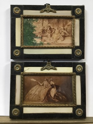 Lot 293 - Pair of miniatures on ivory