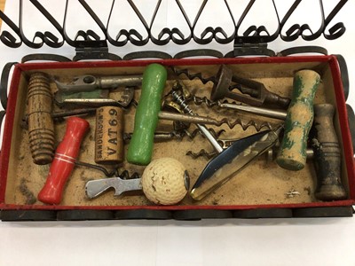 Lot 633 - Novelty bottle opener in the form of a Golf Ball together with a collection of corkscrew and bottle openers