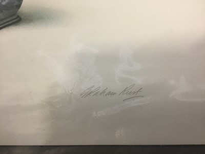Lot 659 - Victorian botanical watercolour and two Graham Rust limited edition flower prints