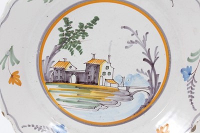 Lot 147 - Two early 19th century French faience plates