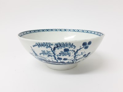 Lot 179 - A Worcester Cannonball pattern bowl, circa 1770