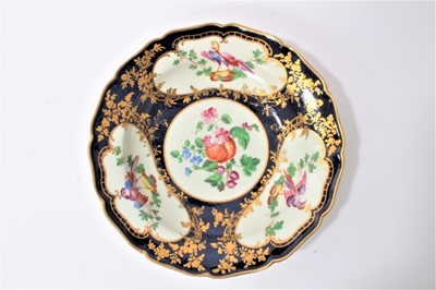 Lot 217 - A Worcester Lady Mary Worley Montagu pattern plate, painted in the London atelier of James Giles, circa 1770