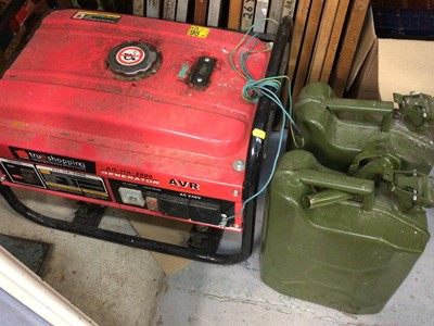 Lot 612 - AG-HA-2500 generator and two jerry cans