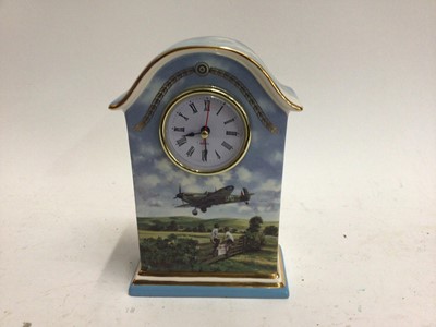 Lot 619 - Selection of Collector's plates, various subjects plus 'Hero's of the Sky' porcelain clock.