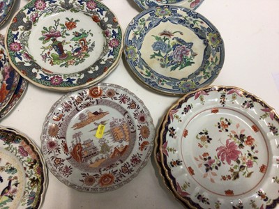 Lot 664 - Good collection of  19th century Masons Ironstone plates and dishes, various patterns and marks (21 pieces)