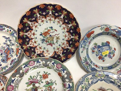 Lot 664 - Good collection of  19th century Masons Ironstone plates and dishes, various patterns and marks (21 pieces)