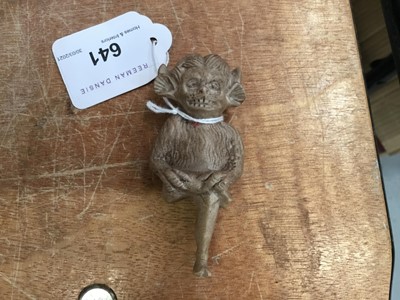 Lot 641 - Rare Goss Lincoln Imp figure , Goss sniffer, Royal Crown Derby bird paperweight, Poole owl and G&G bird